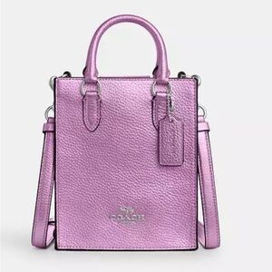 Coach Pink Metalic bag New